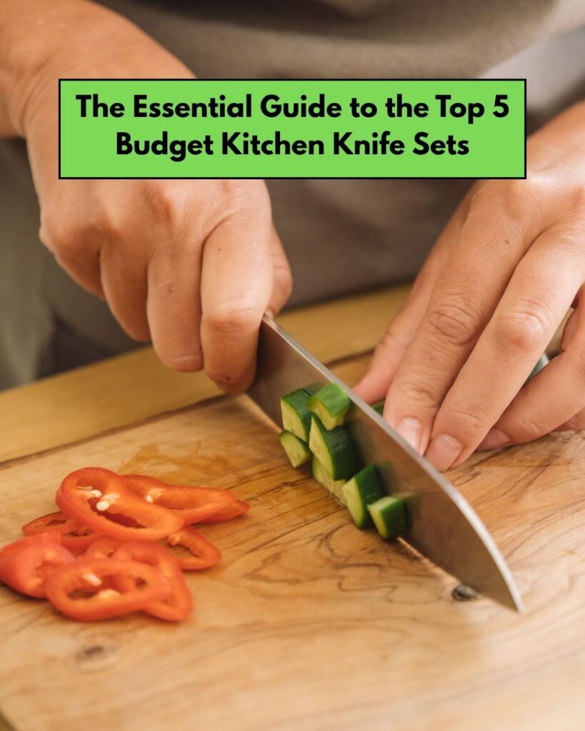 A person chopping zucchini in a wooden board.