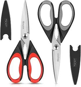 iBayam All-Purpose Kitchen Scissors, 2-Pack