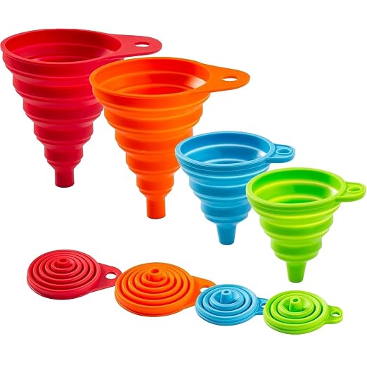 Foldable Silicone Kitchen Funnel Set